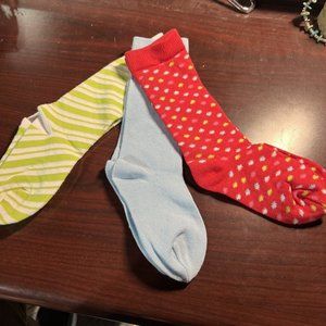 American Girl Doll Wellie Wishers Merry Sock Set for Girls Set of 3 Pairs